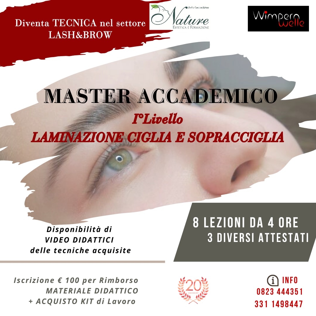 ACCADEMIA LAMINAZIONE CIGLIA E SOPRACCIGLIA I° Livello